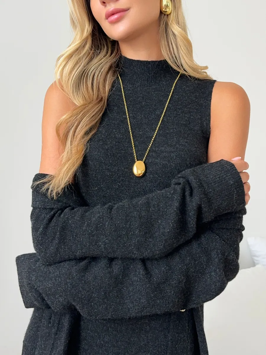 Костюм вязаный платье с кардиганом