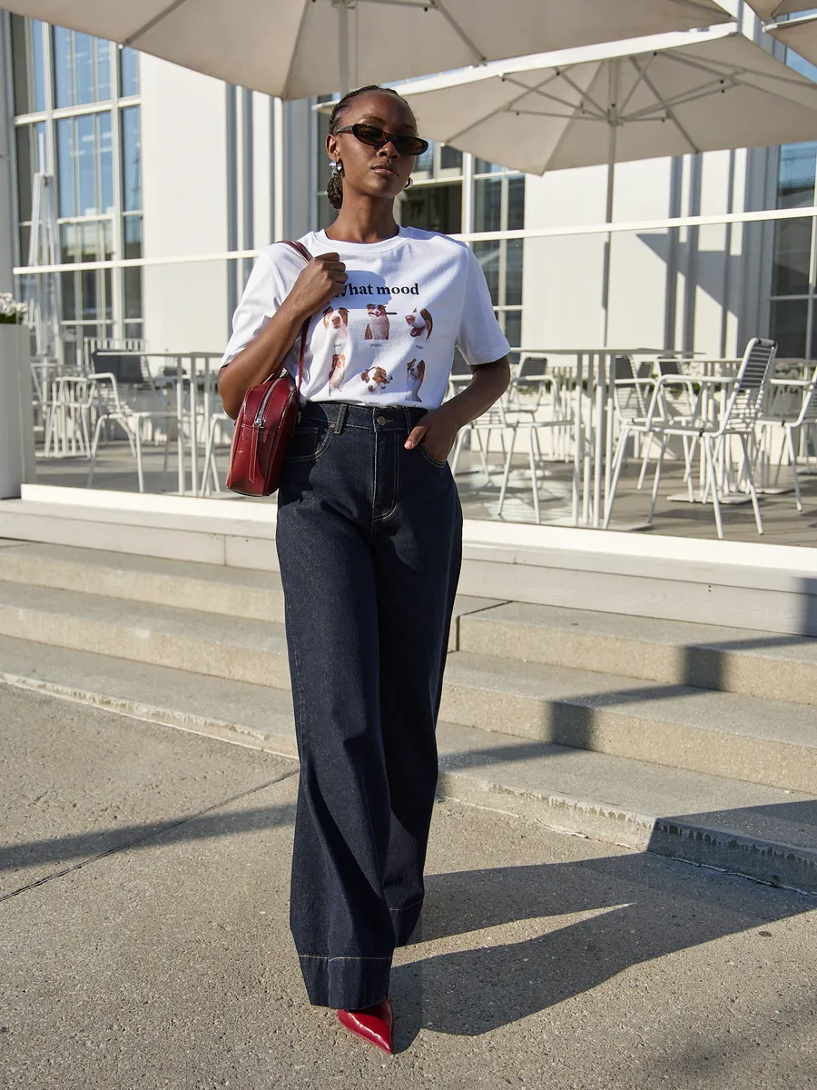 Джинсы широкие палаццо клеш Сабрина