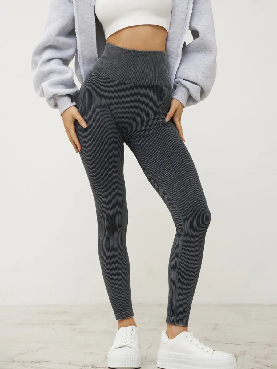 Лосины в рубчик леггинсы спортивные