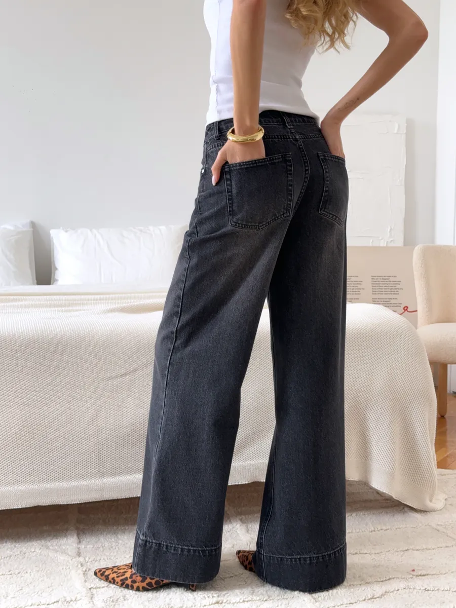 Джинсы широкие палаццо клеш Сабрина