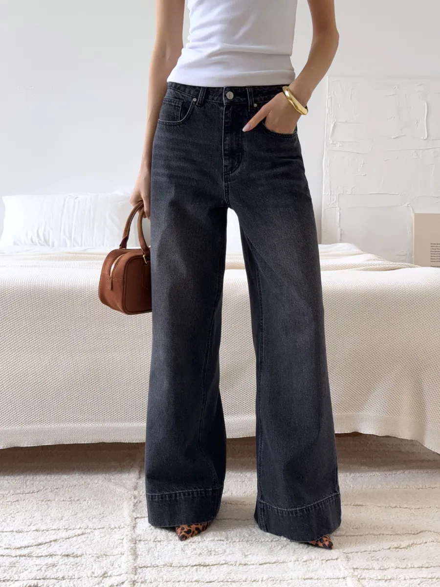 Джинсы широкие палаццо клеш Сабрина