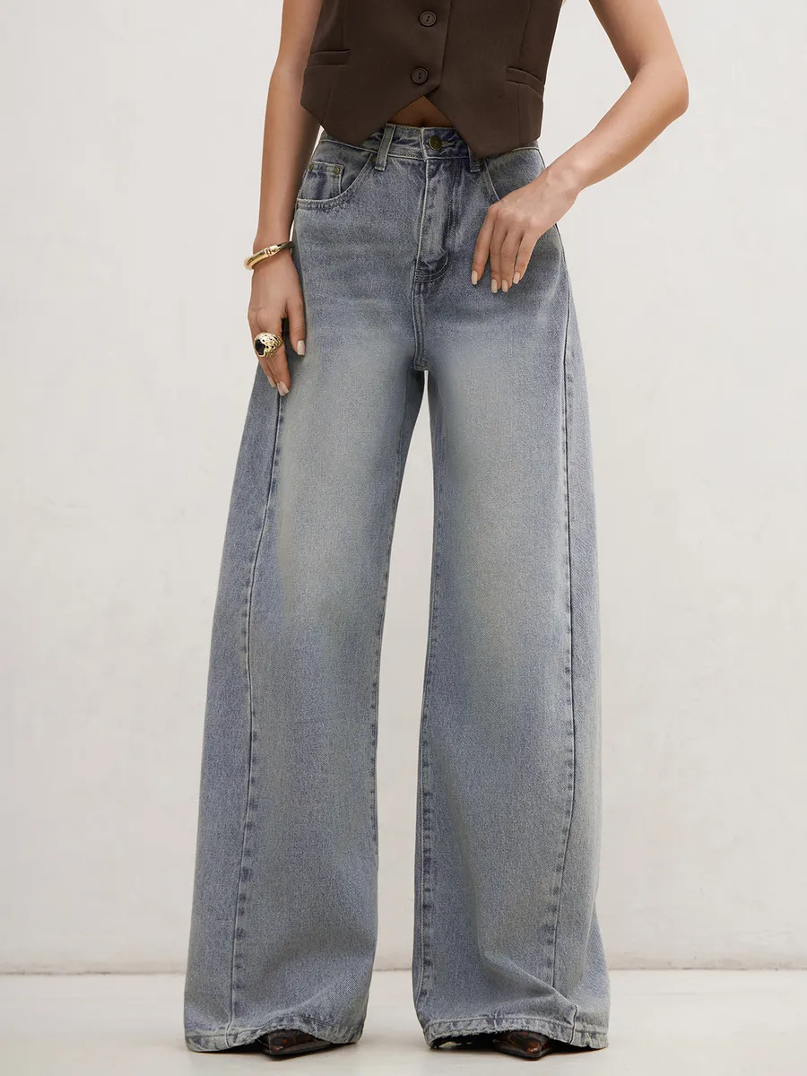 Джинсы багги широкие Надин