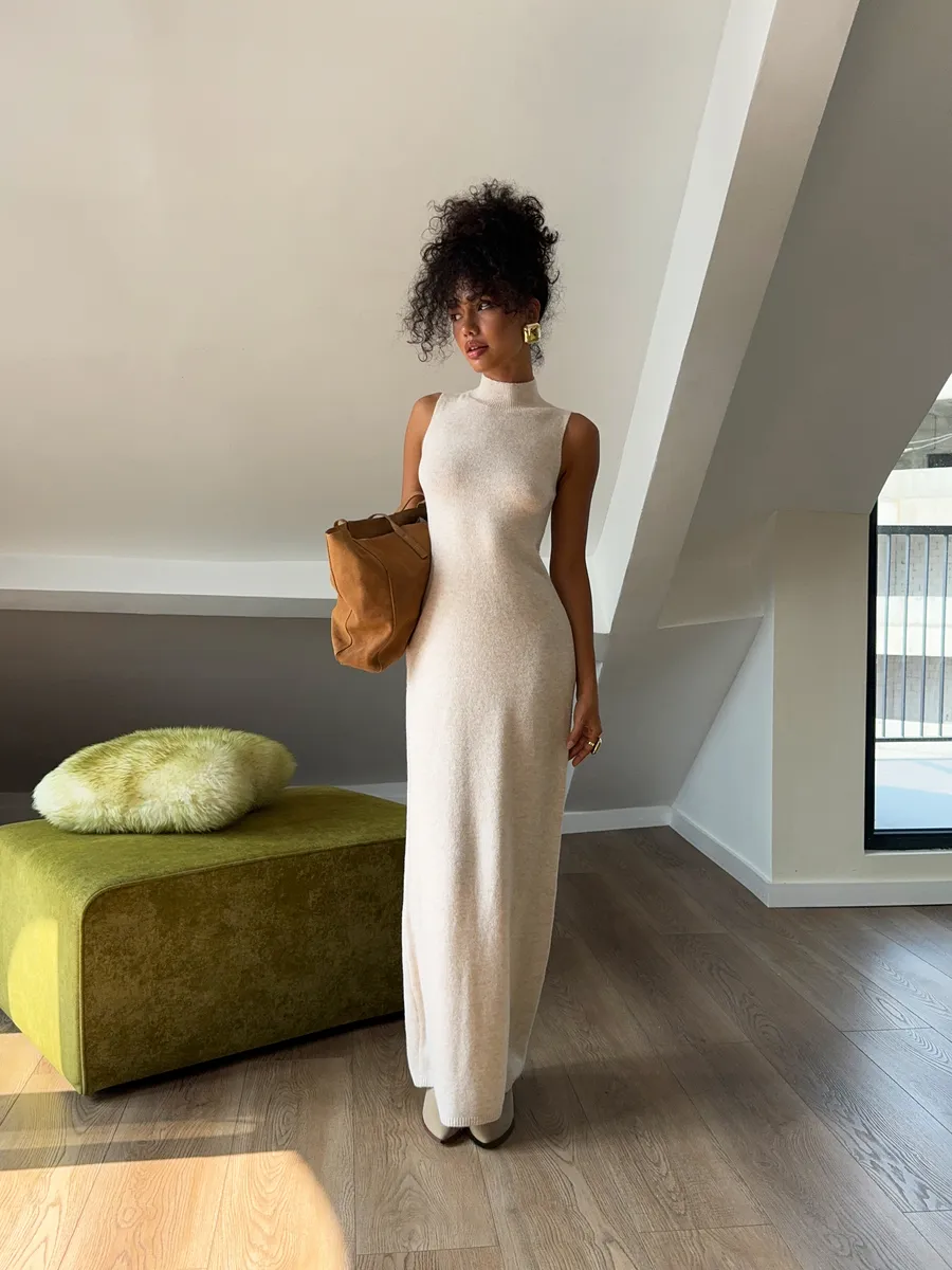 Костюм вязаный платье с кардиганом