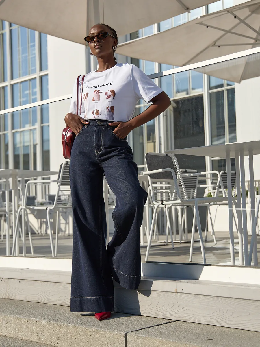 Джинсы широкие палаццо клеш Сабрина