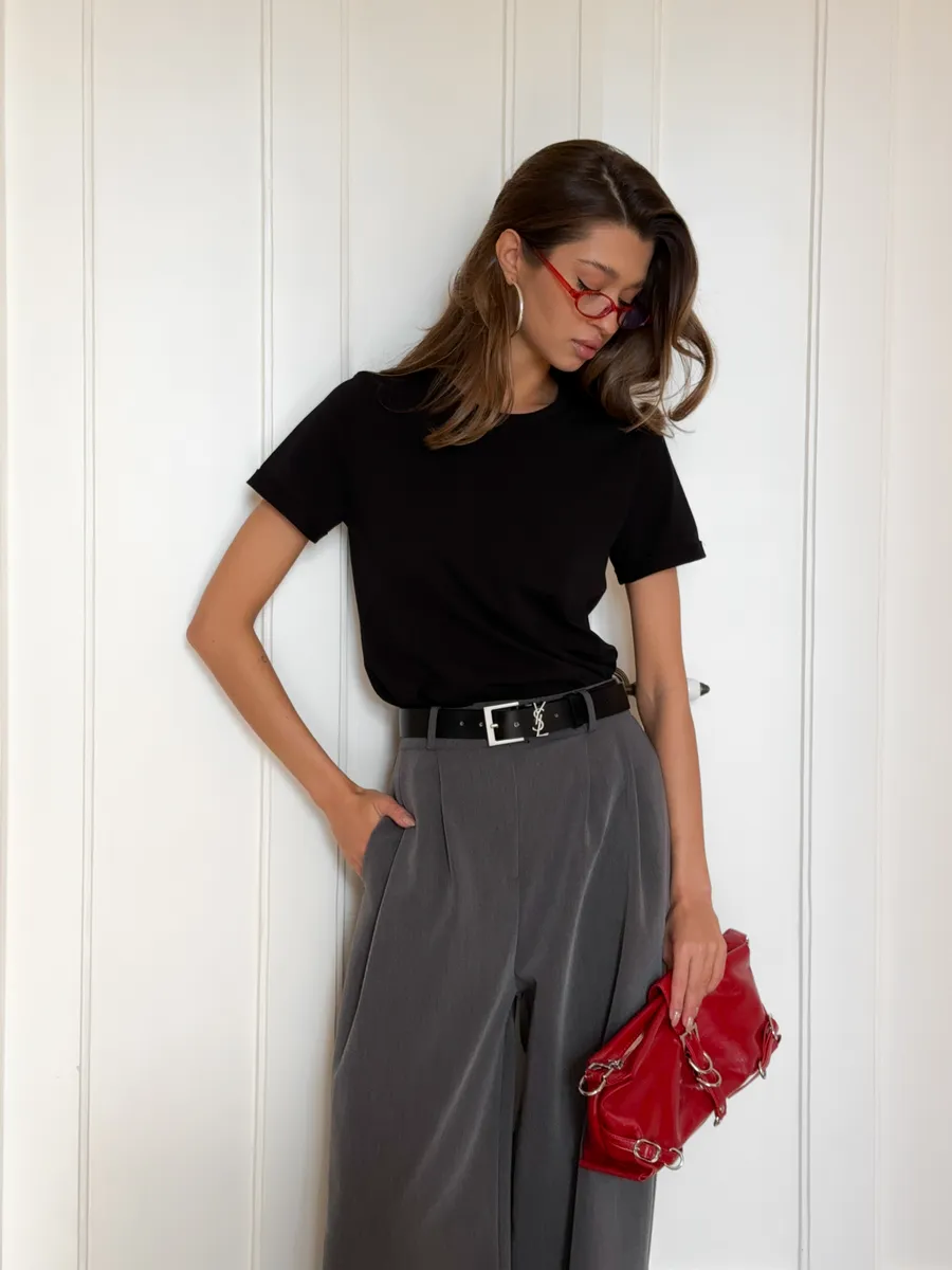 Футболка однотонная базовая хлопок Амабель