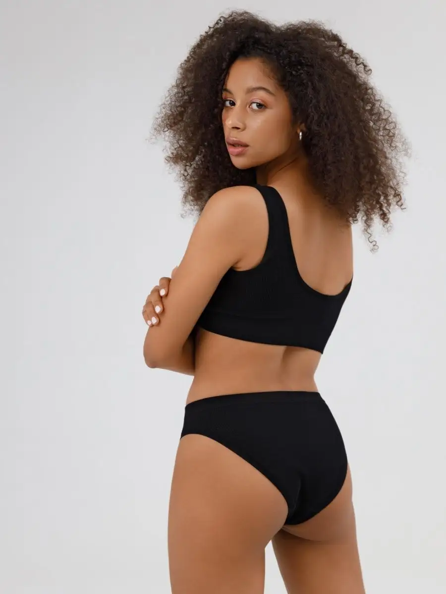 Нижнее белье комплект Тихиро бесшовное в рубчик