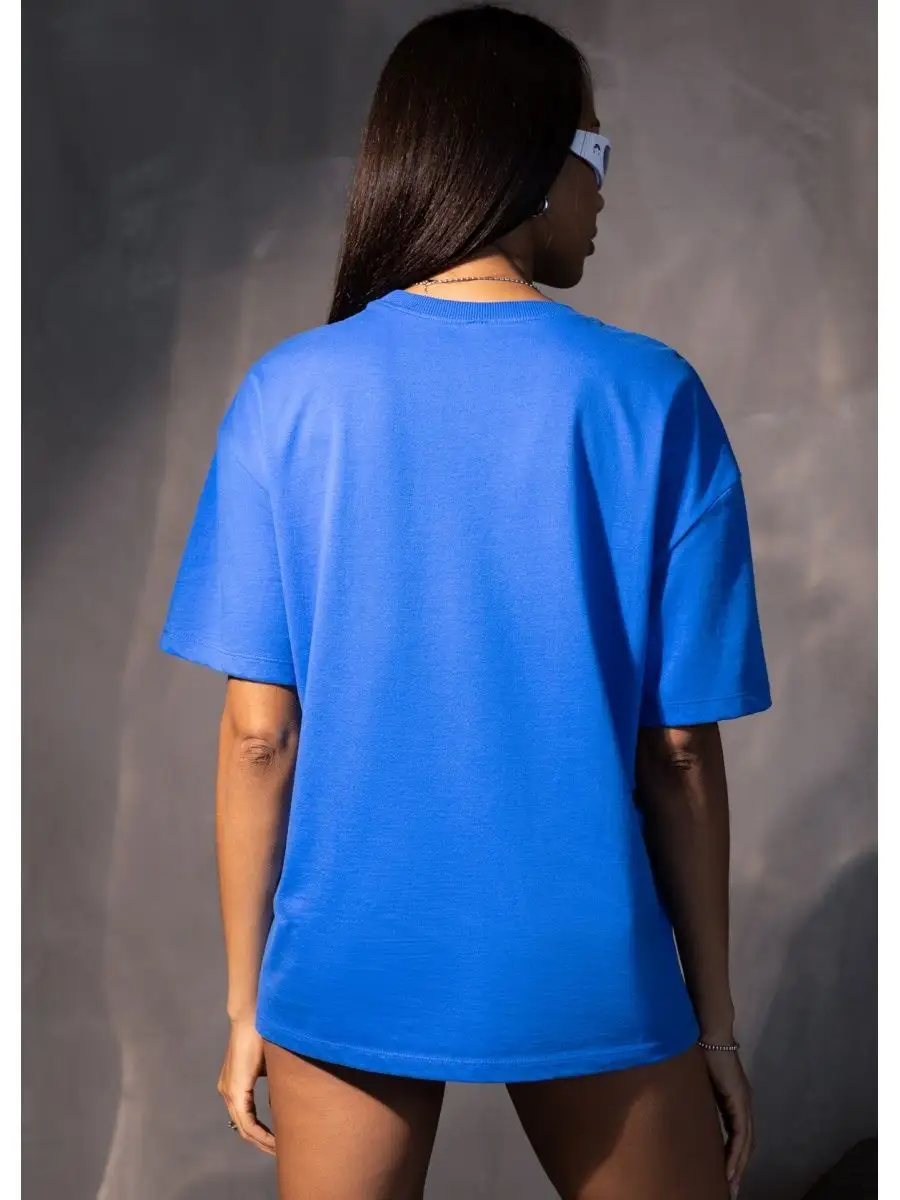 Футболка оверсайз однотонная базовая хлопок