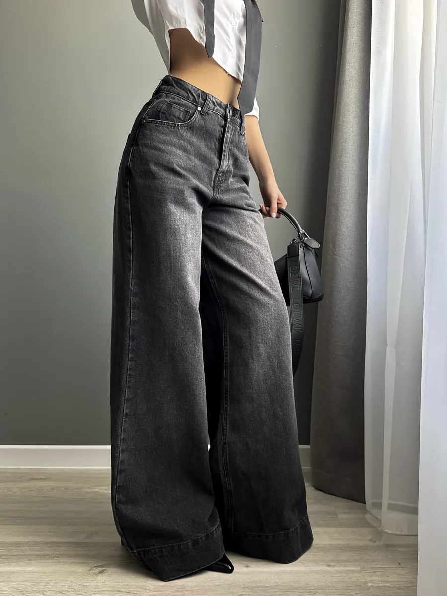 Джинсы широкие палаццо клеш Сабрина