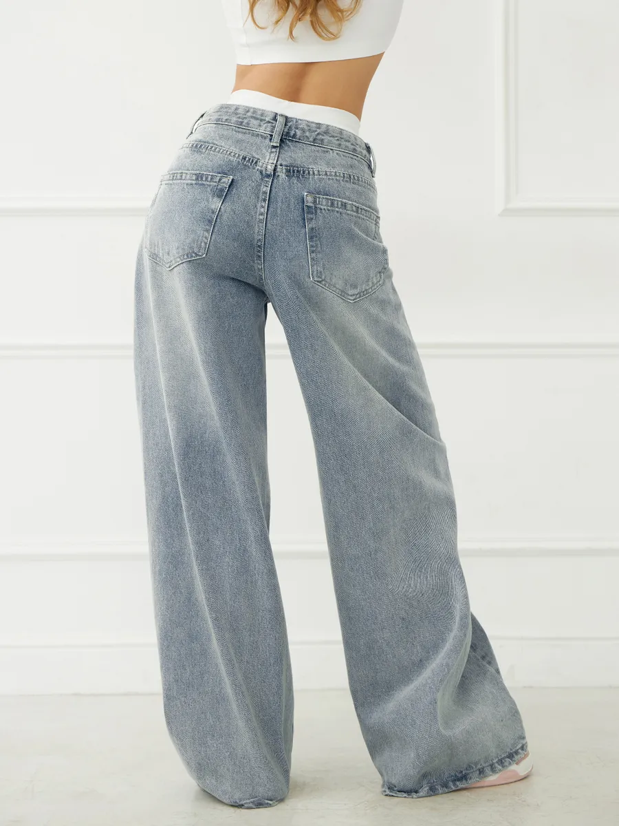 Джинсы багги широкие Надин