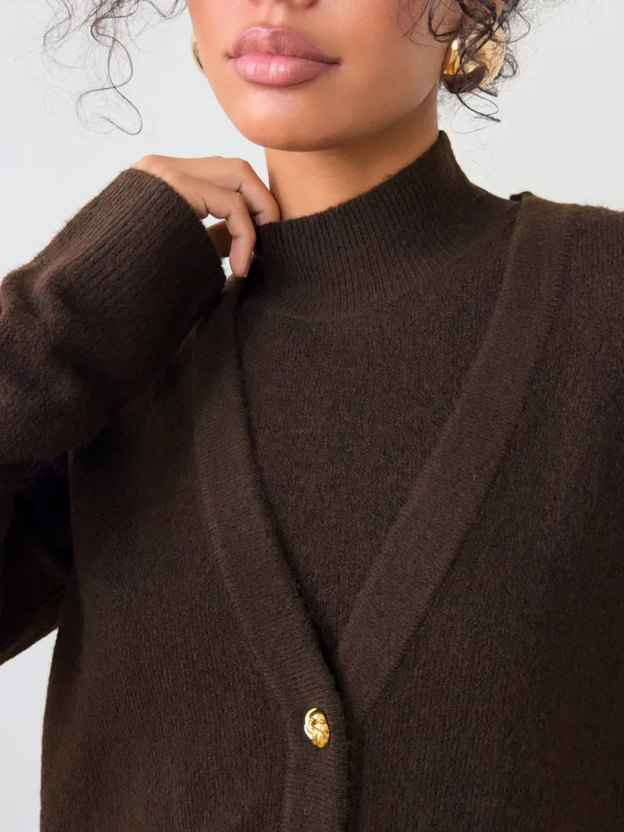 Костюм вязаный платье с кардиганом