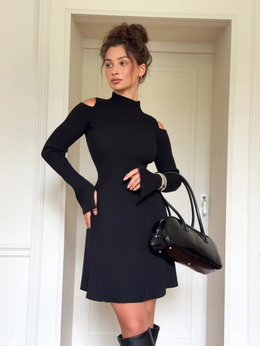 Платье лапша вязаное