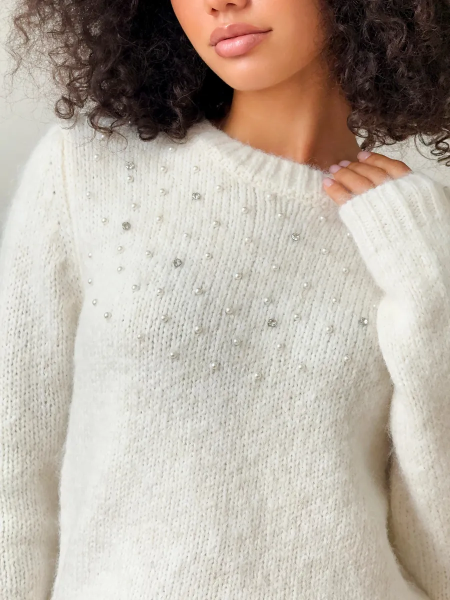 Свитер вязаный пушистый шерстяной