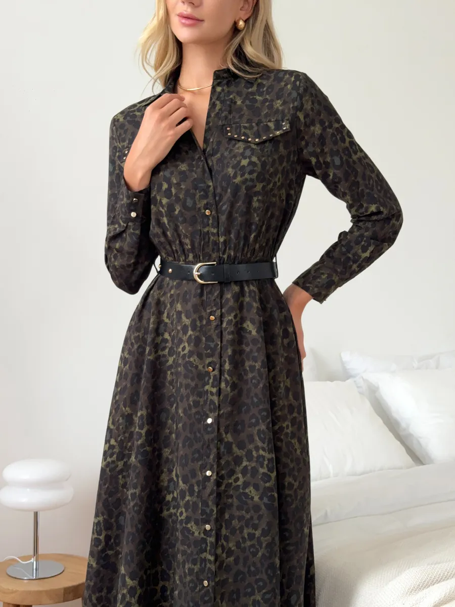 Платье рубашка длинное