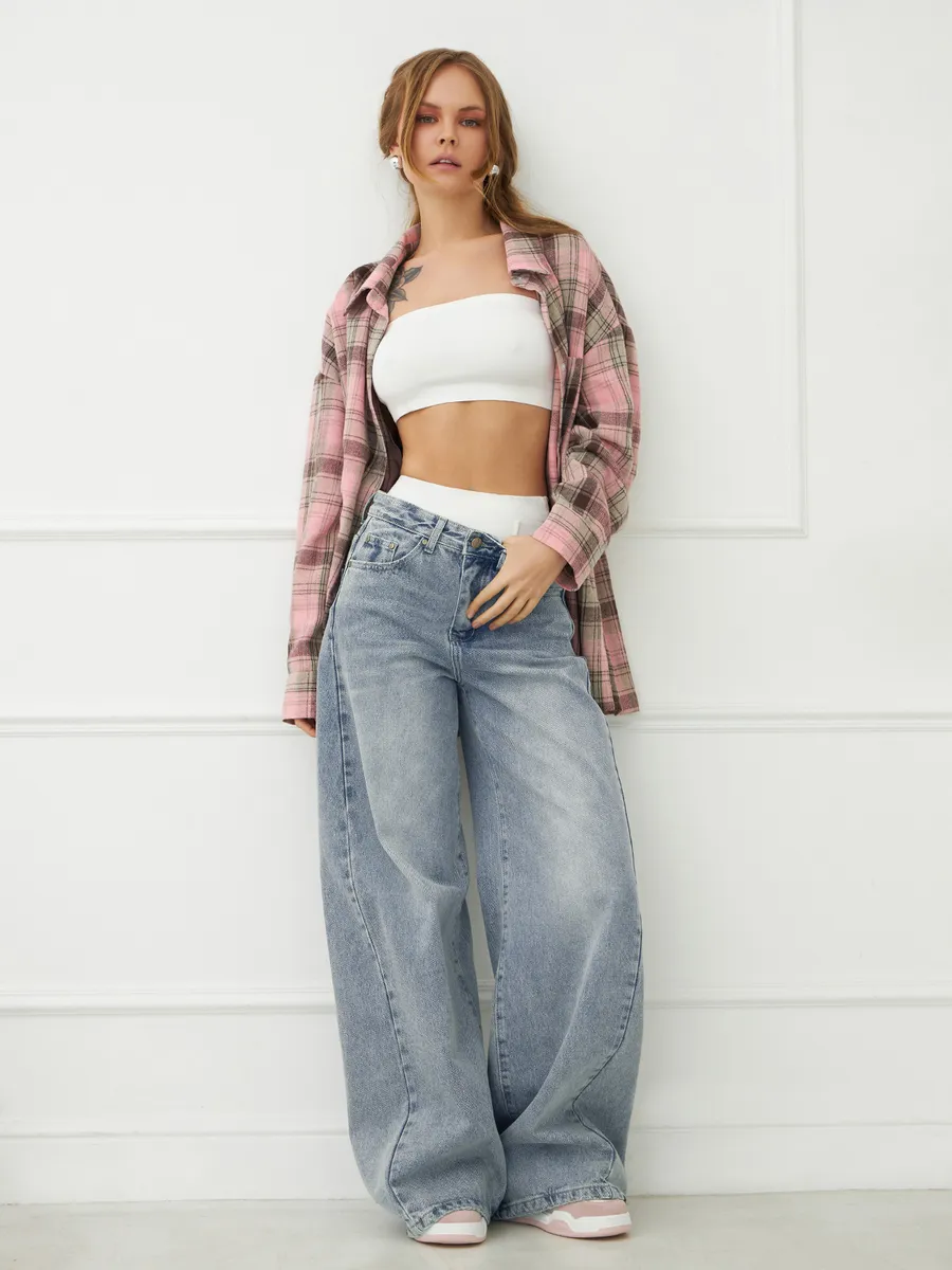 Джинсы багги широкие Надин