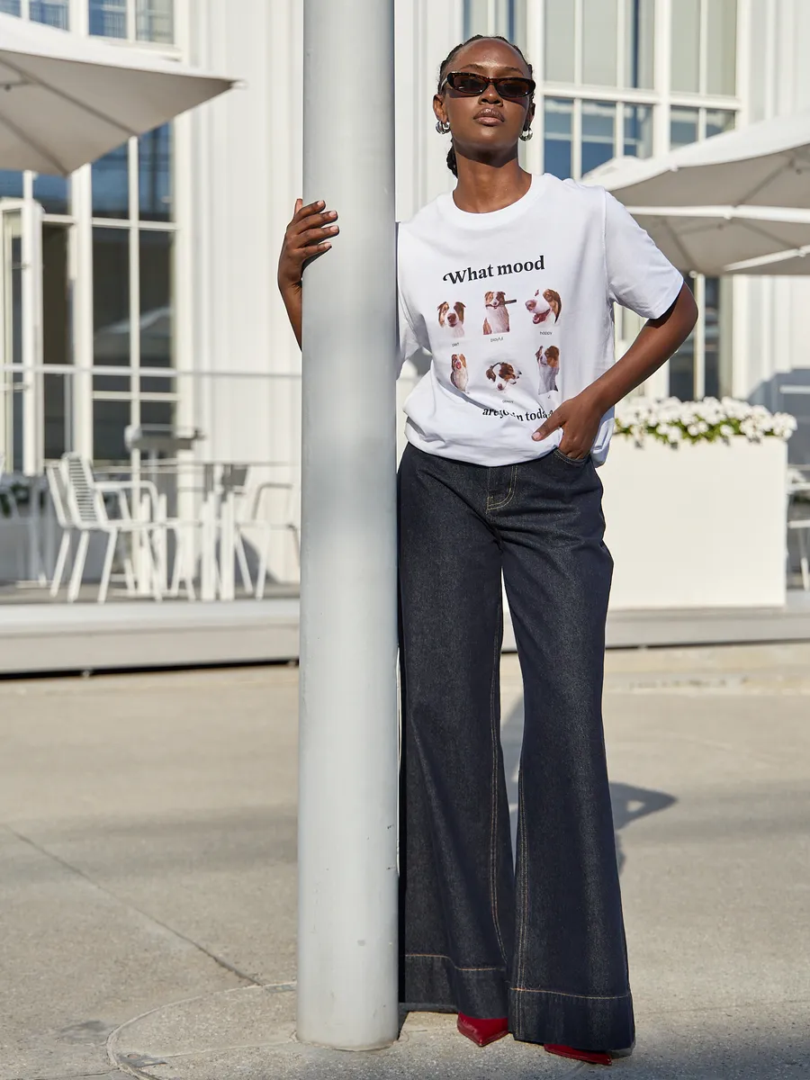 Джинсы широкие палаццо клеш Сабрина