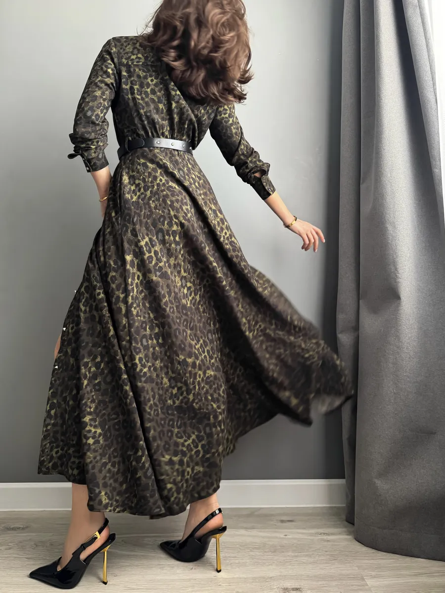 Платье рубашка длинное