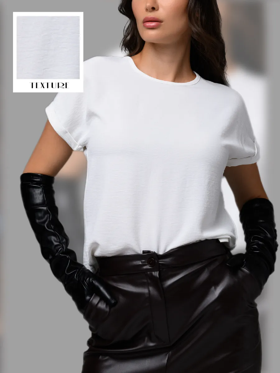 Блузка офисная с коротким рукавом Элиза