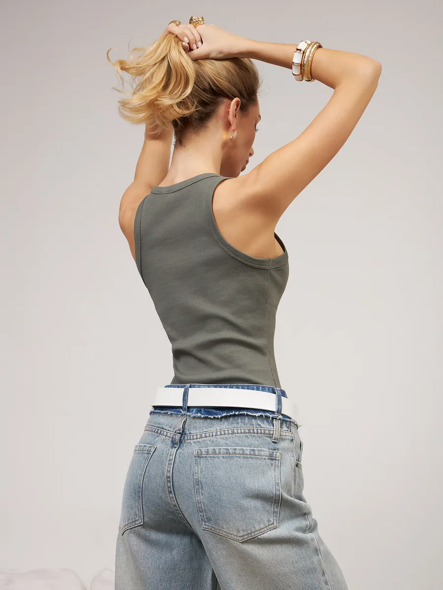 Топ под пиджак базовый в рубчик