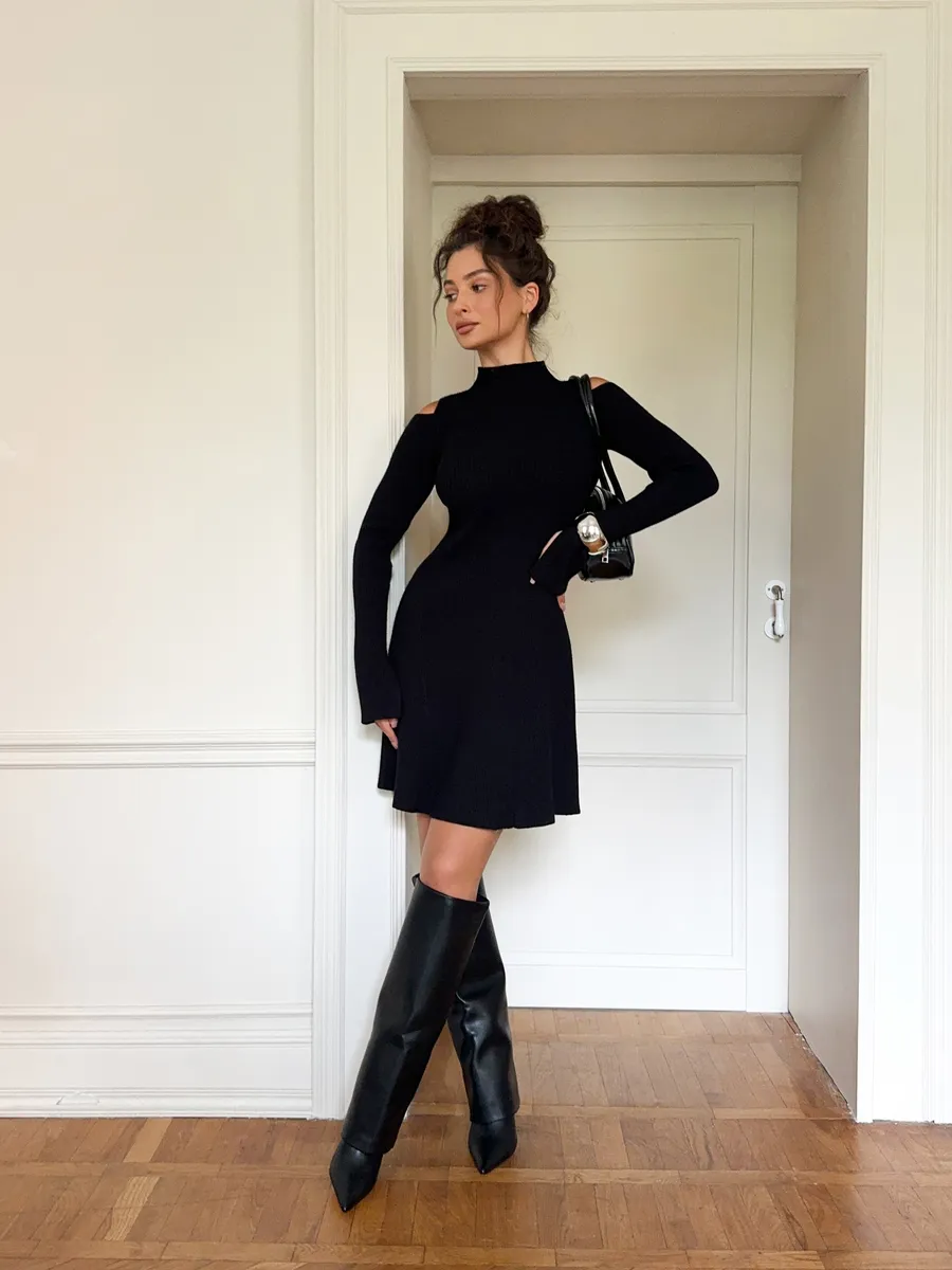 Платье лапша вязаное