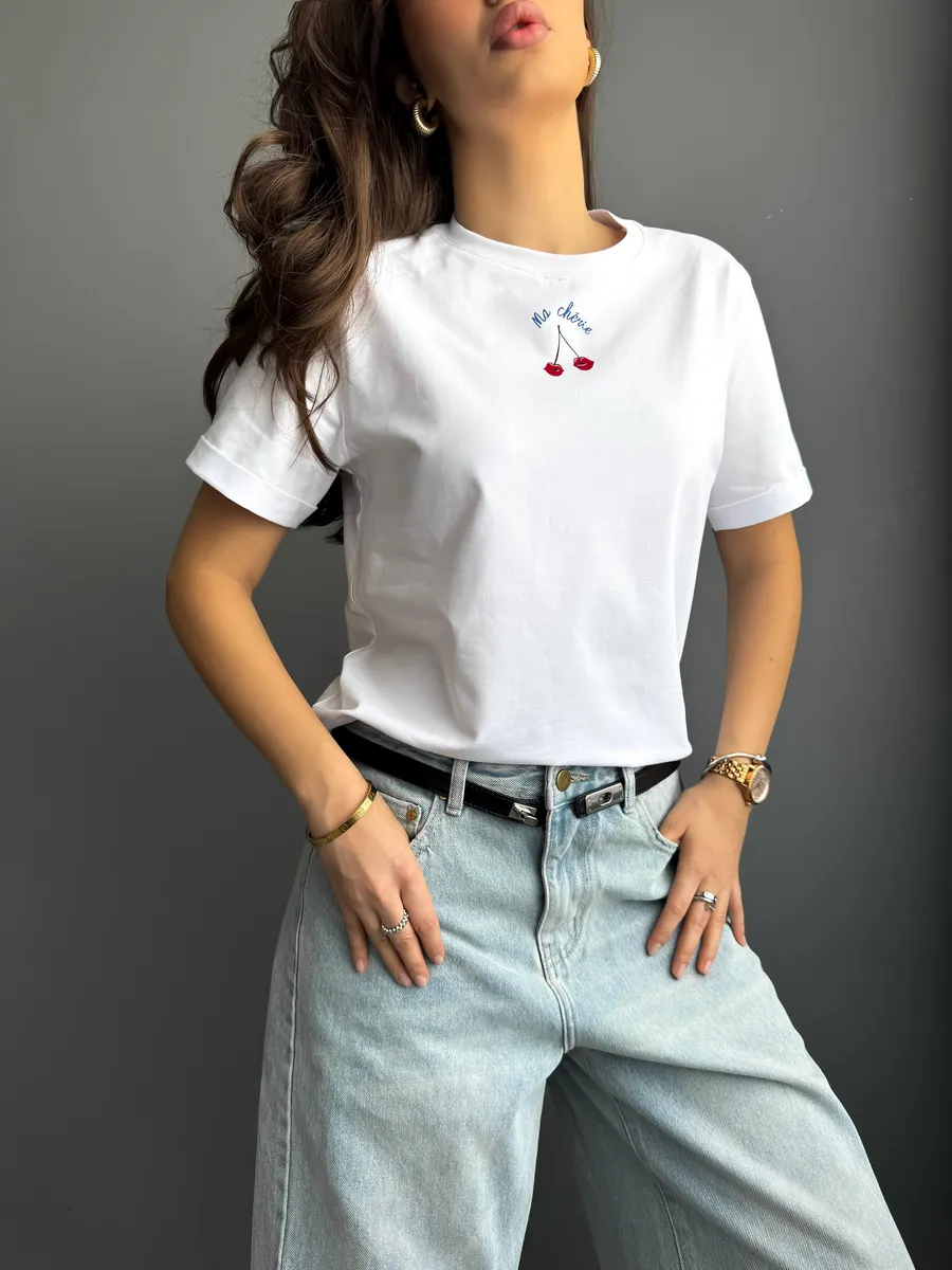 Футболка с принтом базовая хлопок Амабель