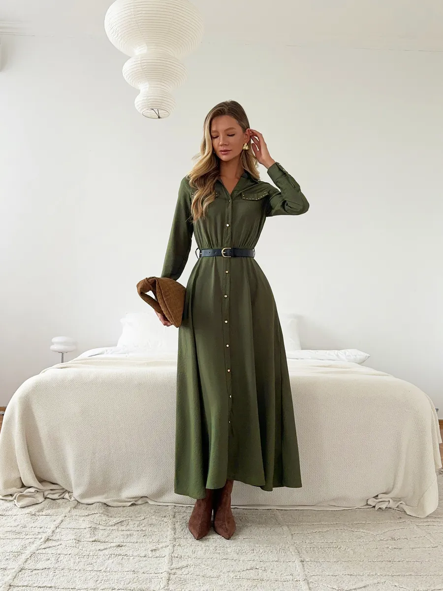 Платье рубашка длинное