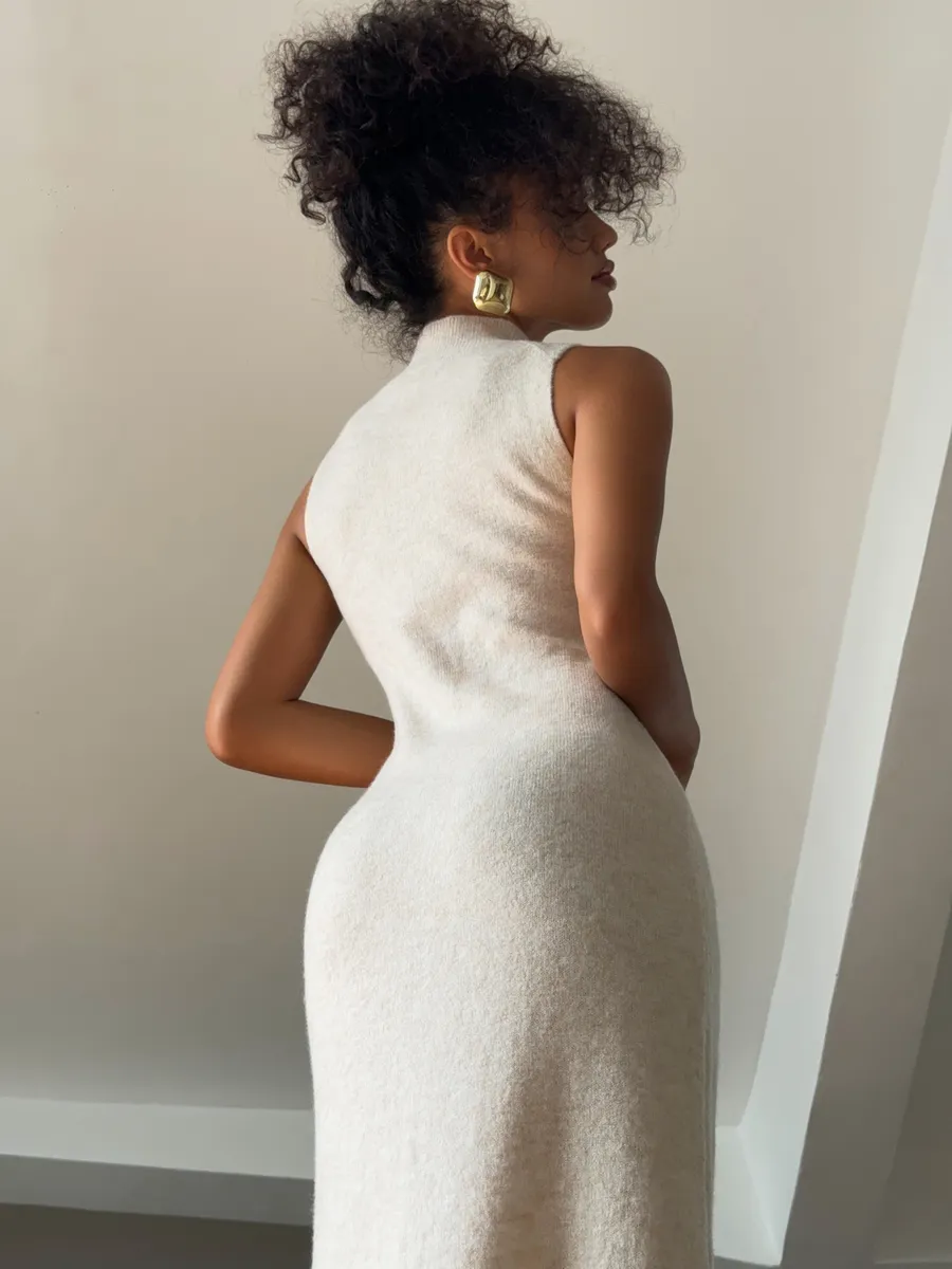 Костюм вязаный платье с кардиганом