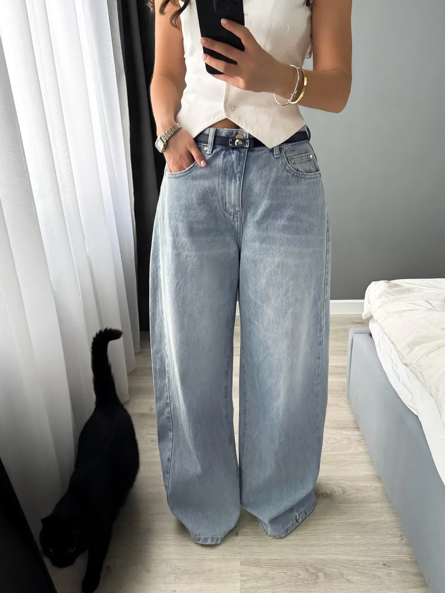 Джинсы багги широкие Надин