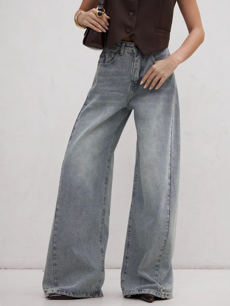 Джинсы багги широкие Надин