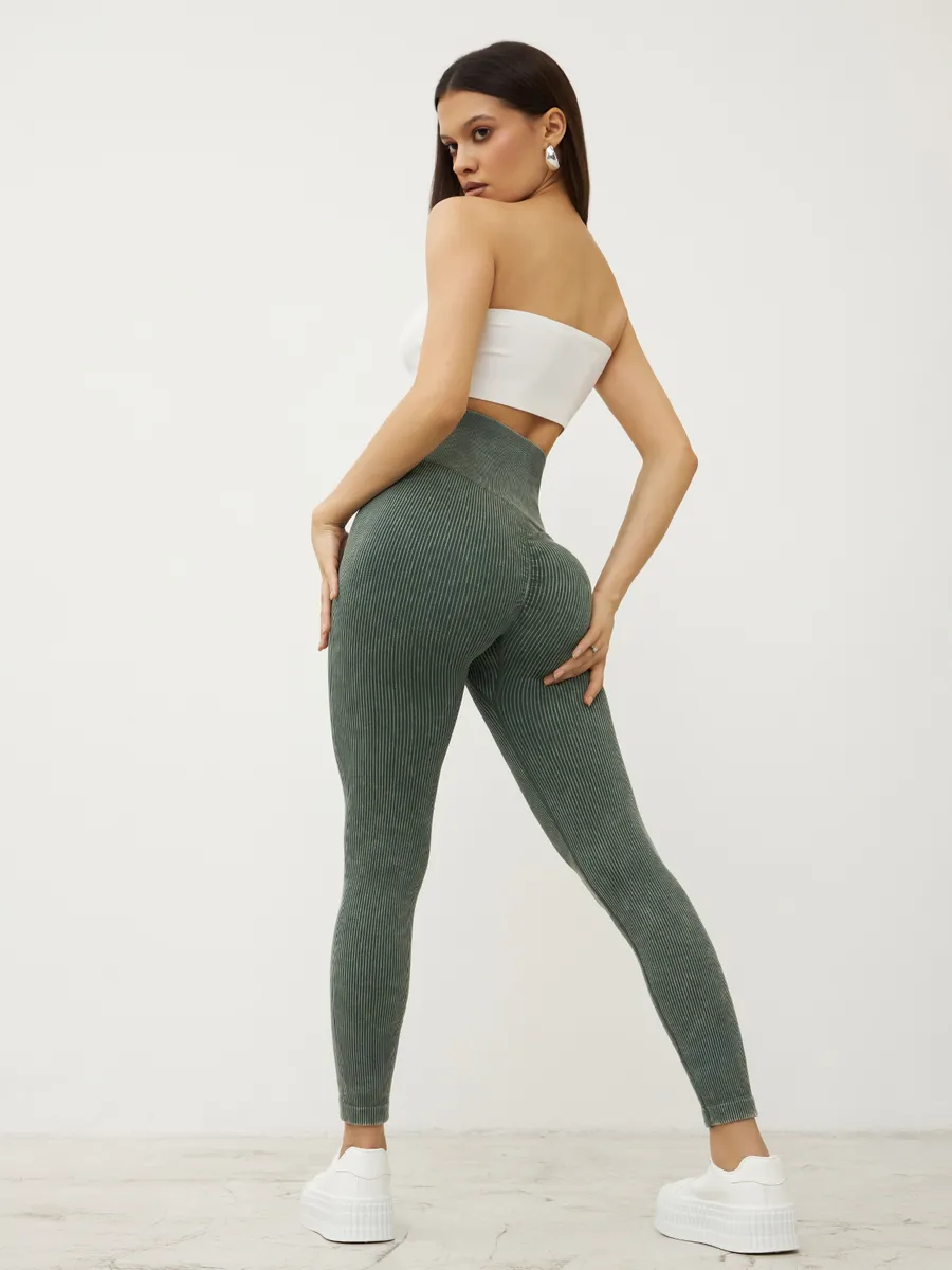 Лосины в рубчик леггинсы спортивные