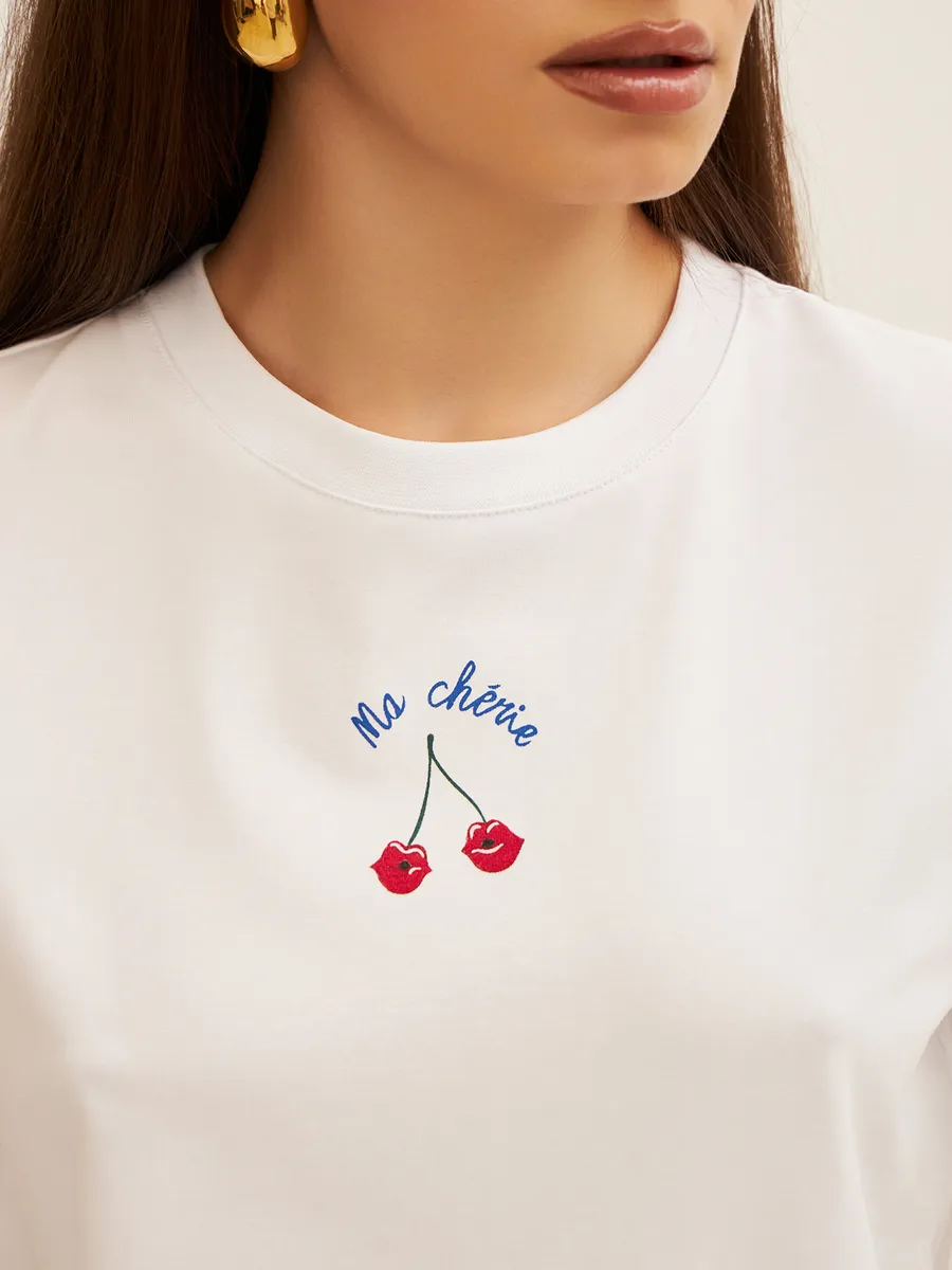 Футболка с принтом базовая хлопок Амабель