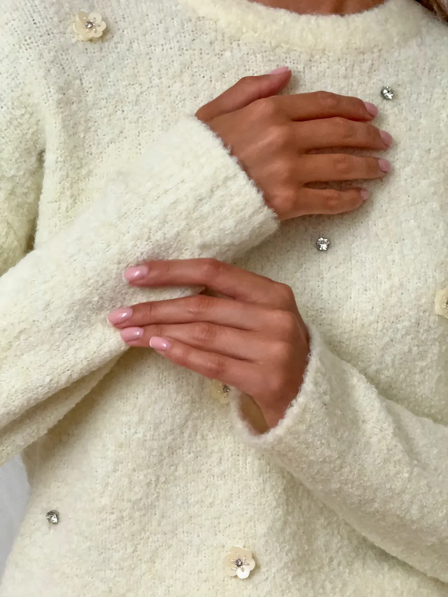 Джемпер вязаный пушистый шерстяной