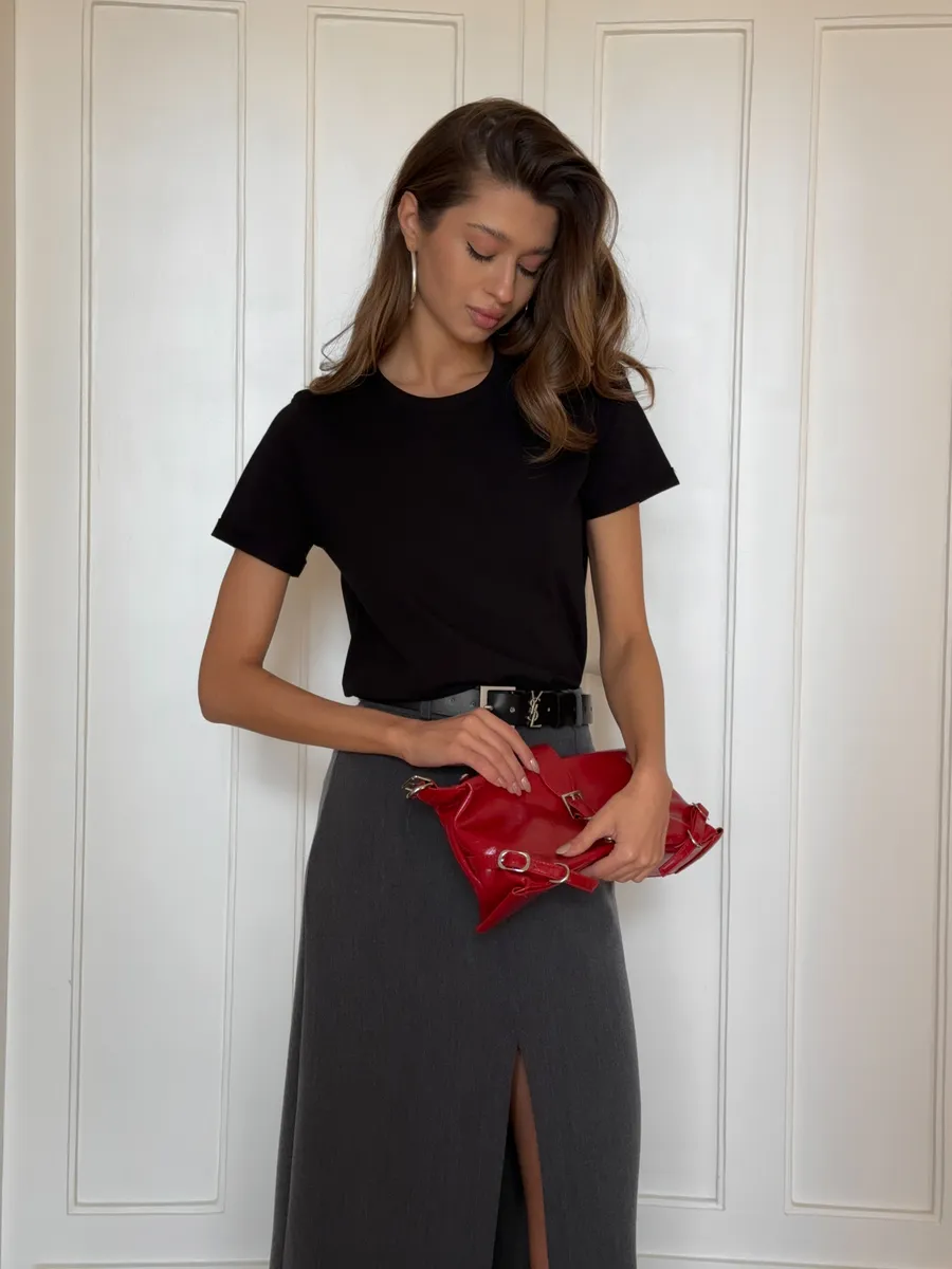 Футболка однотонная базовая хлопок Амабель