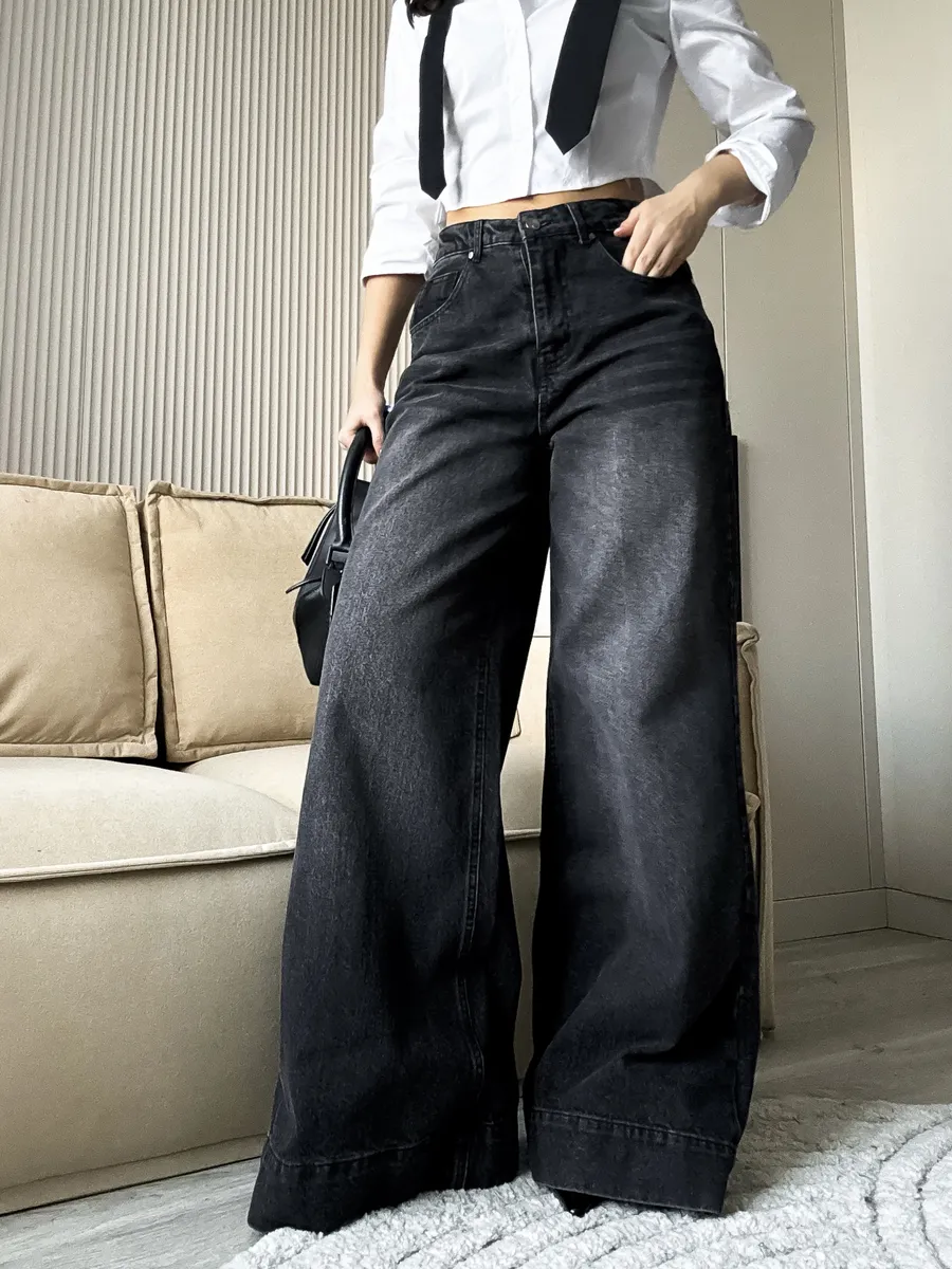 Джинсы широкие палаццо клеш Сабрина