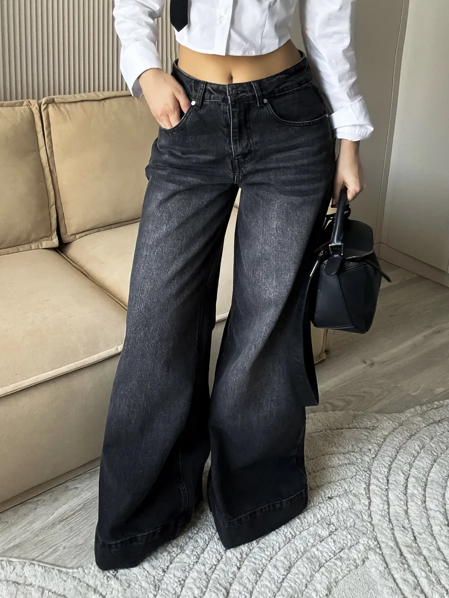 Джинсы широкие палаццо клеш Сабрина