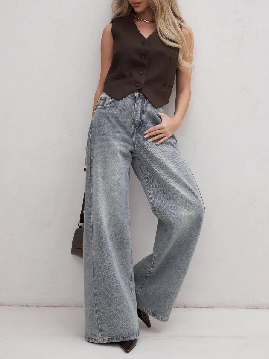 Джинсы багги широкие Надин