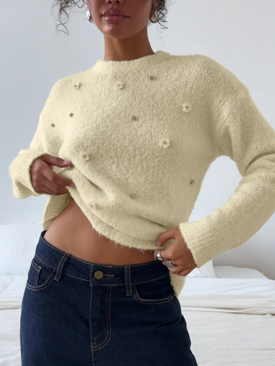 Джемпер вязаный пушистый шерстяной