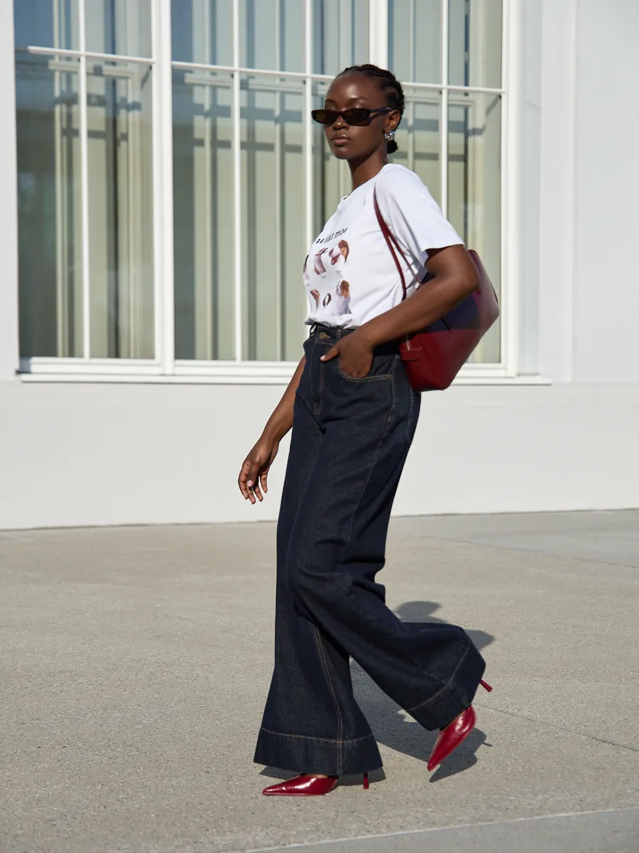 Джинсы широкие палаццо клеш Сабрина