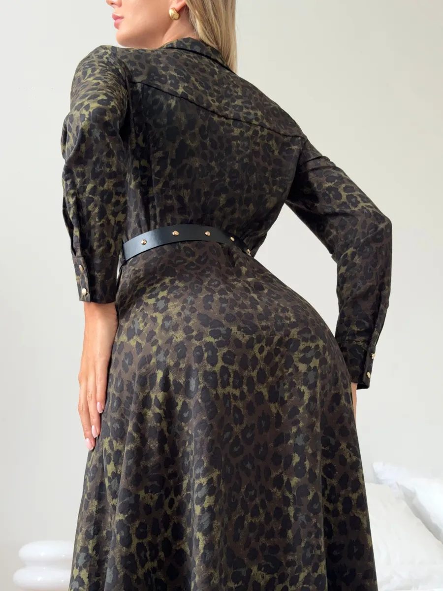 Платье рубашка длинное