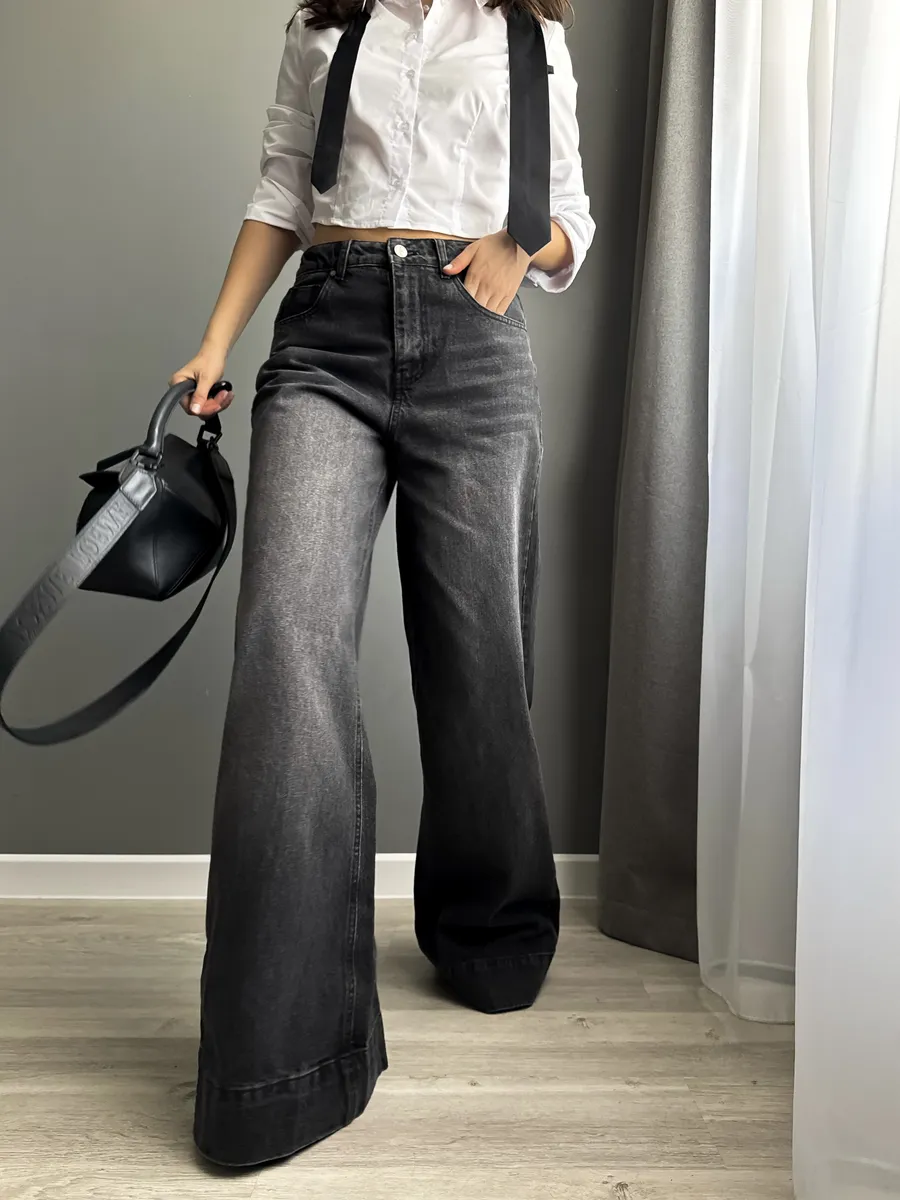 Джинсы широкие палаццо клеш Сабрина