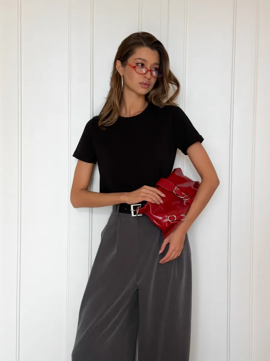 Футболка однотонная базовая хлопок Амабель