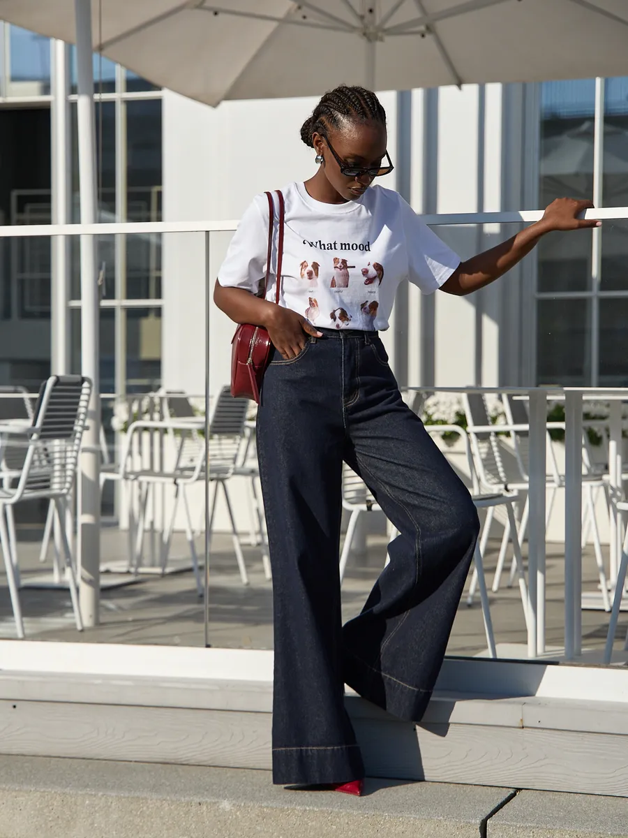 Джинсы широкие палаццо клеш Сабрина