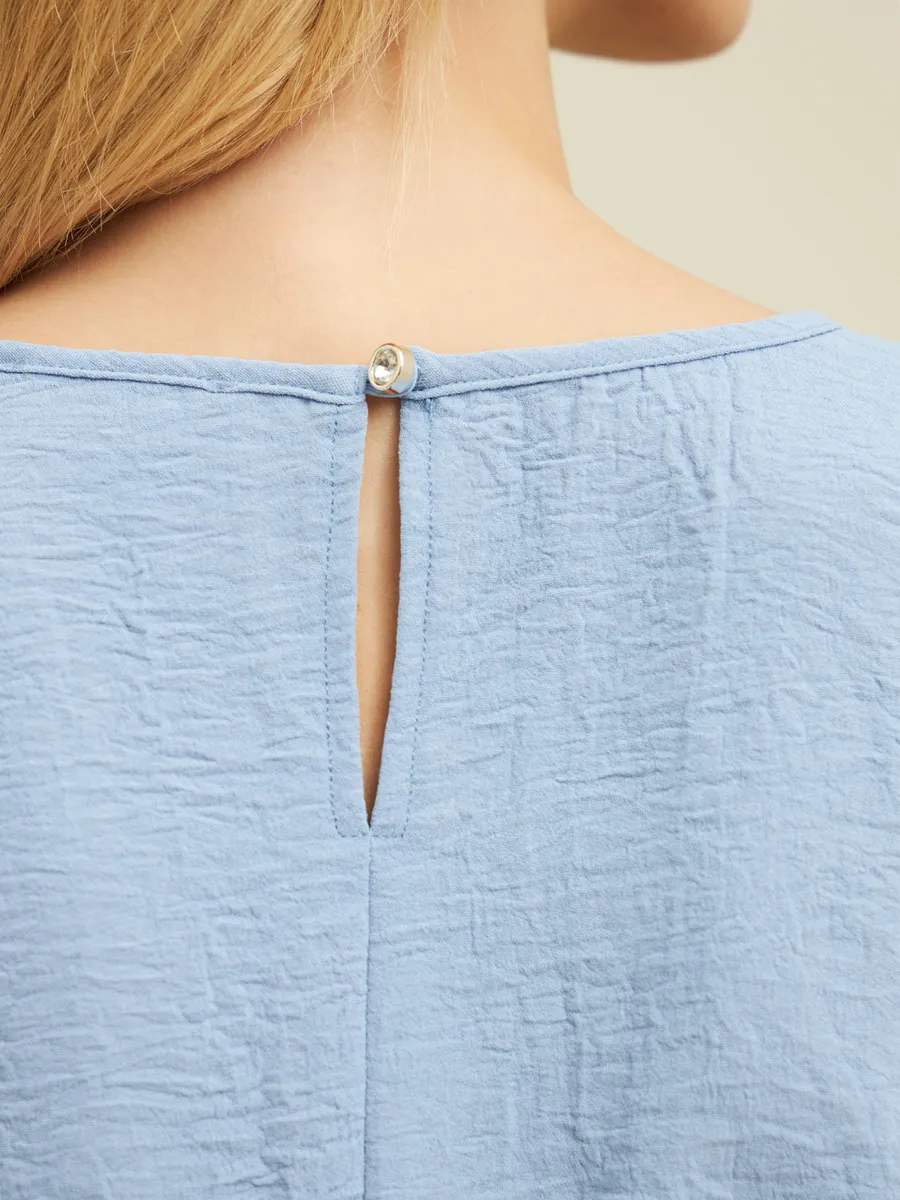 Блузка офисная с коротким рукавом Элиза