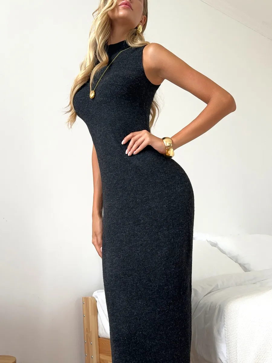 Костюм вязаный платье с кардиганом