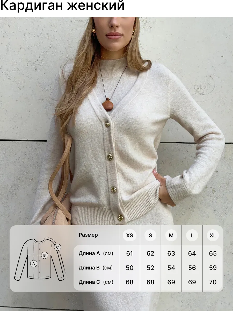 Костюм вязаный платье с кардиганом