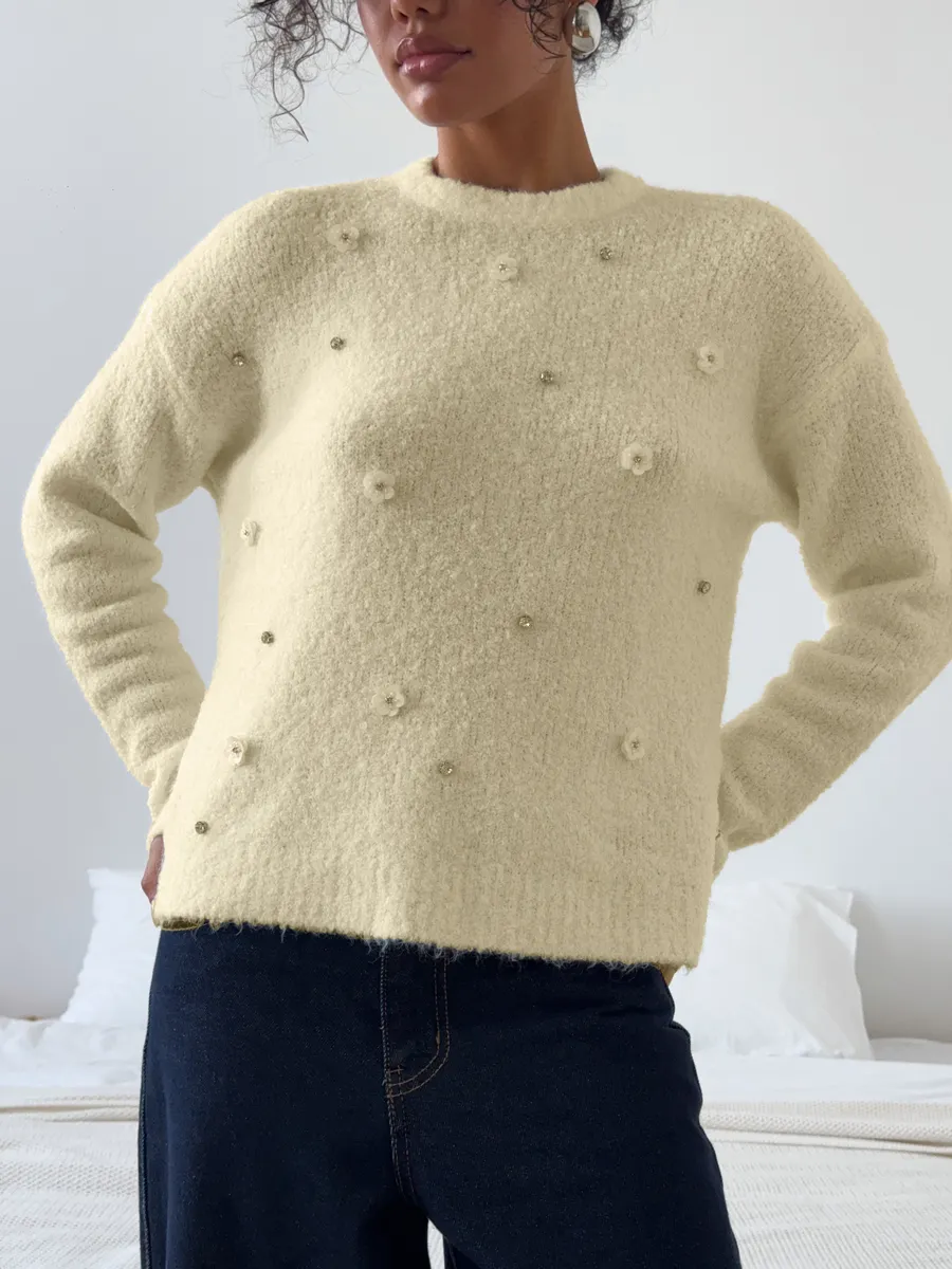 Джемпер вязаный пушистый шерстяной