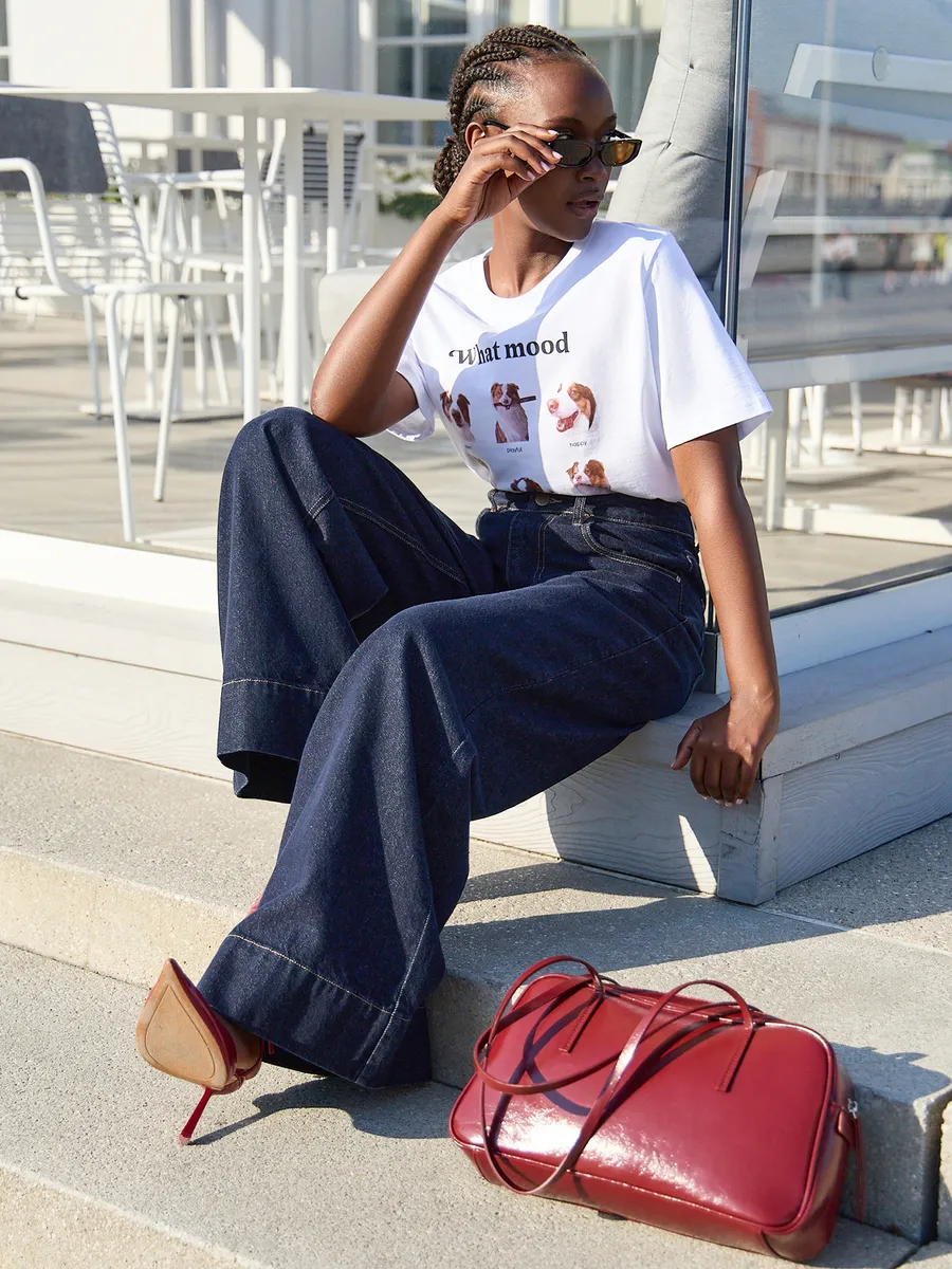 Джинсы широкие палаццо клеш Сабрина