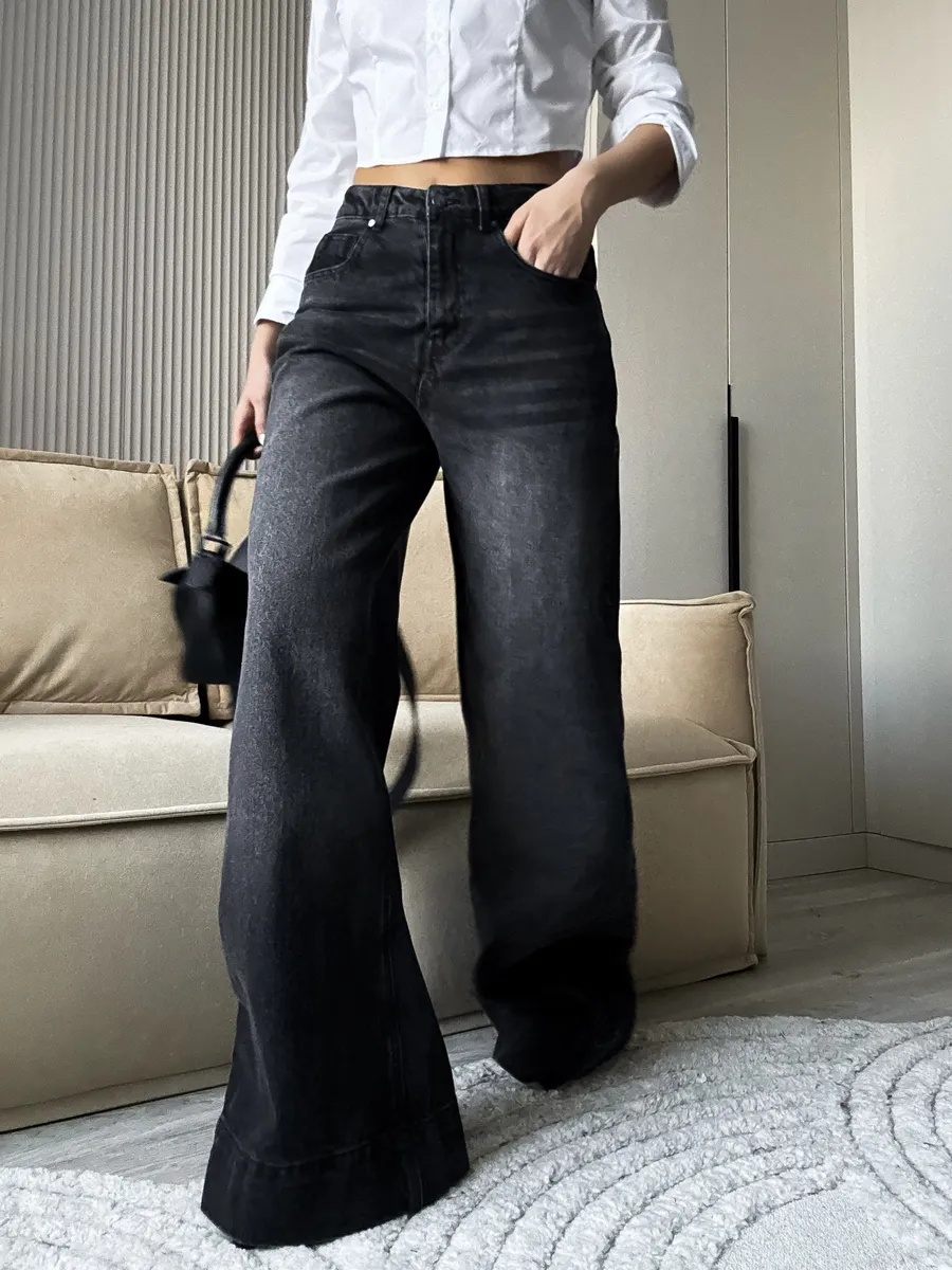 Джинсы широкие палаццо клеш Сабрина