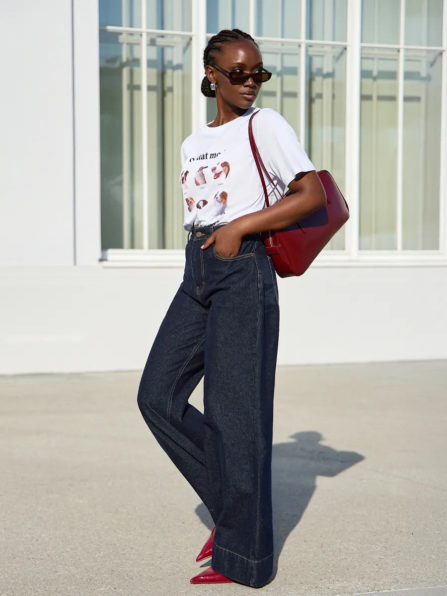 Джинсы широкие палаццо клеш Сабрина