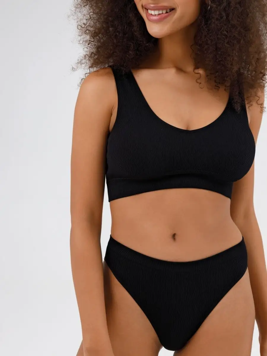 Нижнее белье комплект Тихиро бесшовное в рубчик