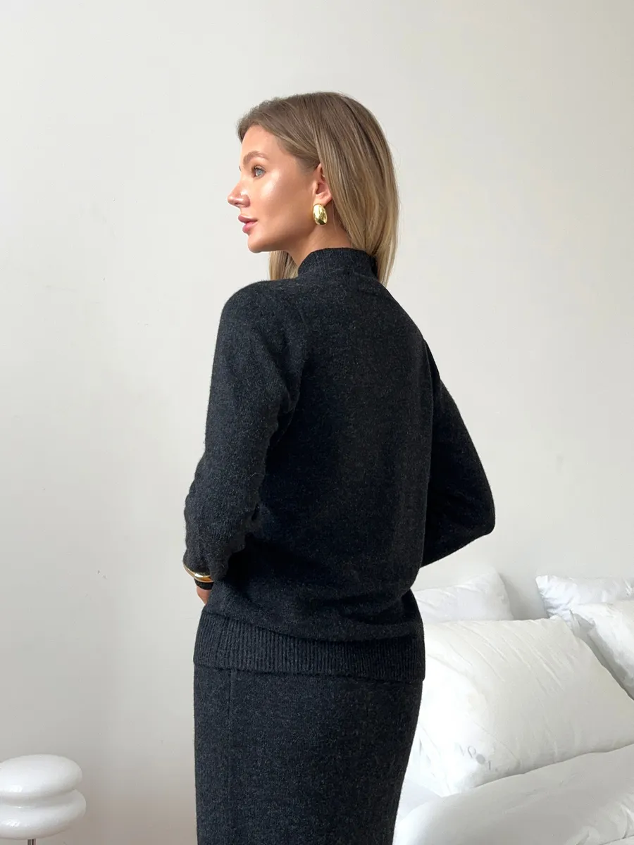 Костюм вязаный платье с кардиганом